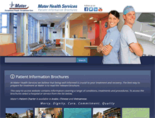 Tablet Screenshot of brochures.mater.org.au